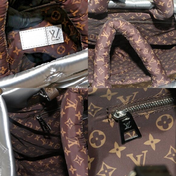 Louis Vuitton Econyl Onthego GM Pillow Silver Bag Puffer Giant Flower Monogram - Picture 14 of 14